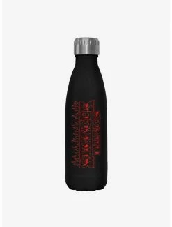 Buy 🎉 Stranger Things Flame Logo Stainless Steel Water Bottle 👍