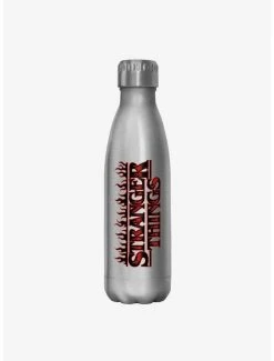 Hot Sale ❤️ Stranger Things Flame Logo Stainless Steel Water Bottle 🔔