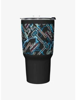 Budget 🎁 Marvel Thor: Love and Thunder Weapons Pattern Travel Mug 👍
