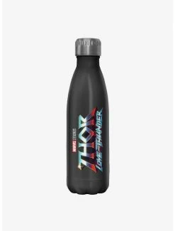 Budget 😉 Marvel Thor: Love and Thunder Logo Stainless Steel Water Bottle 👏