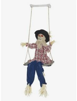 Discount 🎉 Kicking Scarecrow on Swing Decor ✔️