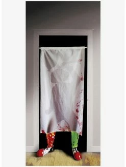 Hot Sale 💯 Killer Clown Bloody Curtain 6-foot Decor ✔️