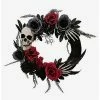 Cheapest ⭐ Wreath with Skull Hands & Roses 18-inch Decor ✔️