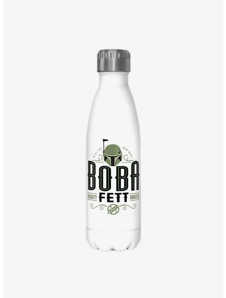 Cheapest 🛒 Star Wars The Book of Boba Fett Boba Fett Bounty Hunter White Stainless Steel Water Bottle 💯 1 Cheapest 🛒 Star Wars The Book of Boba Fett Boba Fett Bounty Hunter White Stainless Steel Water Bottle 💯