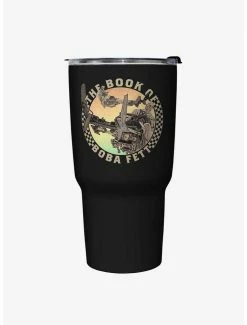 Flash Sale 🔔 Star Wars The Book of Boba Fett Bounty Time Black Stainless Steel Travel Mug ⌛