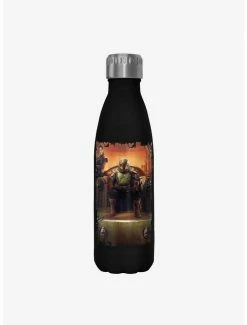 Promo 💯 Star Wars The Book of Boba Fett Boba Painterly Throne Black Stainless Steel Water Bottle 💯