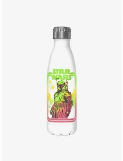 Buy 👏 Star Wars The Book of Boba Fett Boba Retro White Stainless Steel Water Bottle 🛒