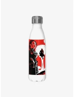 Outlet 🎉 Star Wars The Book of Boba Fett Fennec Boba Poster White Stainless Steel Water Bottle 👍