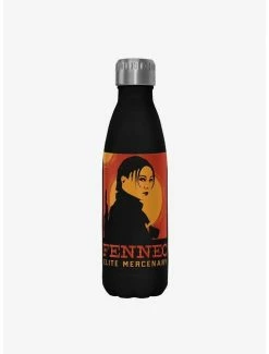 Outlet ❤️ Star Wars The Book of Boba Fett Fennec Shand Poster Black Stainless Steel Water Bottle 👏