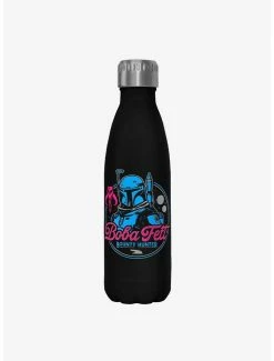 Cheap 🔥 Star Wars The Book of Boba Fett Galactic Hunter Black Stainless Steel Water Bottle 🤩