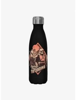 Wholesale 🧨 Star Wars The Book of Boba Fett Greeting From Tatooine Black Stainless Steel Water Bottle 😉