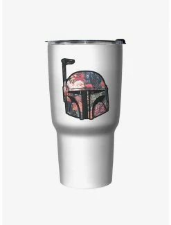 Outlet 😀 Star Wars Bobba Floral White Stainless Steel Travel Mug 😍