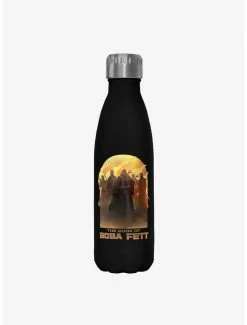 Best Pirce 🛒 Star Wars The Book of Boba Fett Leading By Example Black Stainless Steel Water Bottle 😀