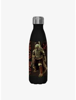 Brand new ⌛ Star Wars The Book of Boba Fett Off The Grid Black Stainless Steel Water Bottle ✔️