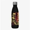 Hot Sale 🧨 Star Wars The Book of Boba Fett Outlaw Boba Fett Black Stainless Steel Water Bottle ⌛
