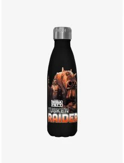 New 🎉 Star Wars The Book of Boba Fett Outlaw Hunter Black Stainless Steel Water Bottle 🌟