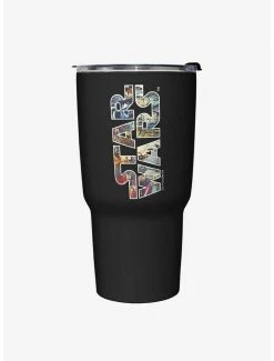 Deals 👏 Star Wars Epic Logo Black Stainless Steel Travel Mug 😉