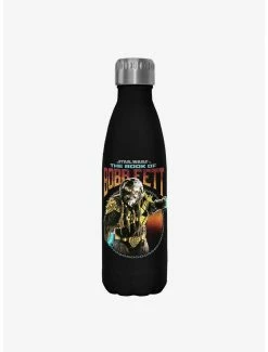 Flash Sale 🎁 Star Wars The Book of Boba Fett Stay The Course Black Stainless Steel Water Bottle 🛒