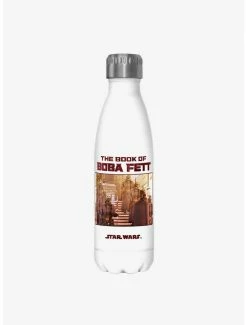Coupon 😍 Star Wars The Book of Boba Fett Take Cover White Stainless Steel Water Bottle 🛒