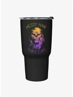 Promo 🔔 Star Wars Messy Hairs Black Stainless Steel Travel Mug 🌟
