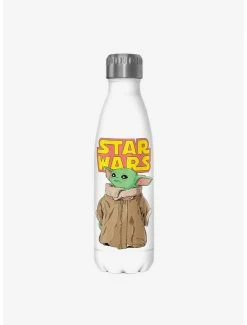 Best reviews of ✔️ Star Wars The Mandalorian Logo Child Gaze White Stainless Steel Water Bottle ⌛