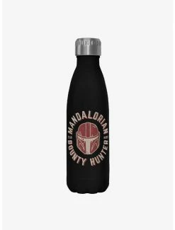 Cheapest ❤️ Star Wars The Mandalorian Lone Wolf Black Stainless Steel Water Bottle 👍