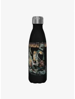 Top 10 😀 Star Wars The Mandalorian Mandomon Epi6 Altogether Black Stainless Steel Water Bottle 🌟