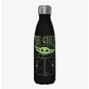 Best deal 🎉 Star Wars The Mandalorian The Child Black Stainless Steel Water Bottle ✔️