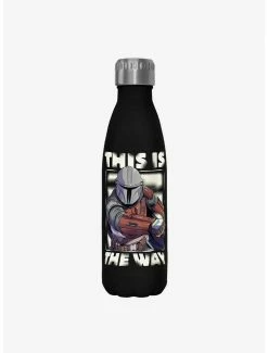 Flash Sale 🔔 Star Wars The Mandalorian The Way Black Stainless Steel Water Bottle 😍