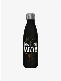 Deals 💯 Star Wars The Mandalorian Way Black Stainless Steel Water Bottle 🎉