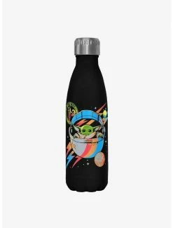 Outlet 💯 Star Wars The Mandalorian Yoda Bolt Black Stainless Steel Water Bottle ❤️