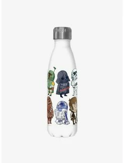 Best deal 💯 Star Wars Doodles White Stainless Steel Water Bottle 😀