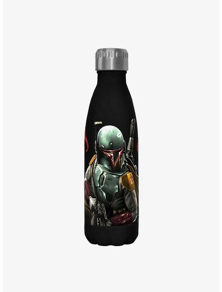 Budget 👍 Star Wars Mandalorian Warrior Black Stainless Steel Water Bottle ❤️ 1 Budget 👍 Star Wars Mandalorian Warrior Black Stainless Steel Water Bottle ❤️
