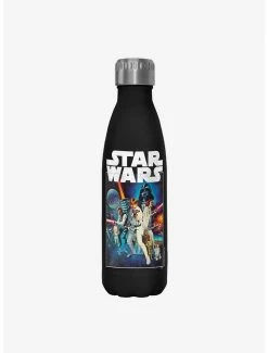 Best Sale 🤩 Star Wars Star Wars Poster Black Stainless Steel Water Bottle 👍