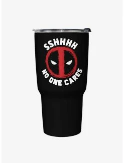 Discount 🛒 Marvel Deadpool No One Cares Travel Mug 🌟