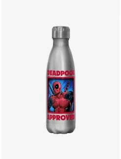 Coupon 😉 Marvel Deadpool Approved Stainless Steel Water Bottle 🧨