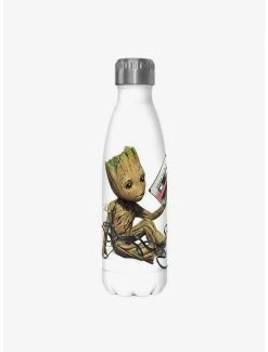 Promo 😀 Marvel Groot Tape Stainless Steel Water Bottle 🛒