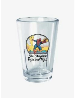 Cheapest 🔥 Marvel Spider-Man Amazing Spiderman 70's Mini Glass 💯