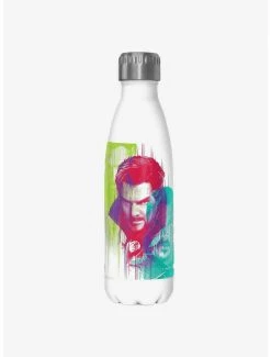 Coupon 😀 Marvel Doctor Strange in the Multiverse of Madness Strange Portraits Stainless Steel Water Bottle ⌛