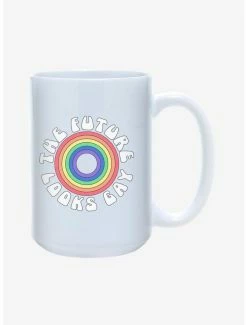 Budget 👏 The Future Looks Gay Pride Mug 15oz 🛒