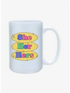Cheap 😀 She Her Hers Pronouns Pride Mug 15oz 🔔