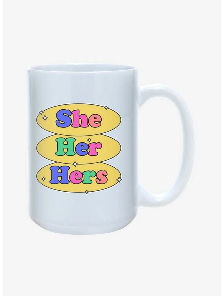 Cheap 😀 She Her Hers Pronouns Pride Mug 15oz 🔔 1 Cheap 😀 She Her Hers Pronouns Pride Mug 15oz 🔔