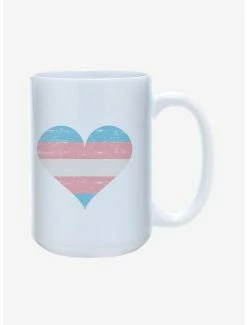Best Sale 🔥 Transgender Pride Heart Mug 15oz 🎁