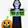 Deals 🔥 Reaper and Pumpkin Scene 5.5-foot Inflatable Airblown 🔥