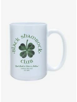Best deal 🔥 St. Patty's Black Shamrock Club Mug 15oz 🔔