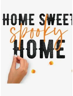 New ⌛ Home Sweet Spooky Home Quote Peel & Stick Wall Decals 🔔 -Furniture Outlet Store 19830393 av3