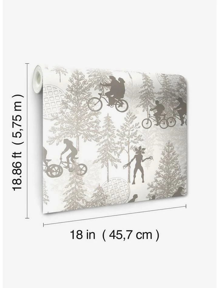 Budget ๐ Stranger Things Hawkins Woods Peel & Stick Wallpaper Light ๐ 2 Budget ๐ Stranger Things Hawkins Woods Peel & Stick Wallpaper Light ๐ - Image 2