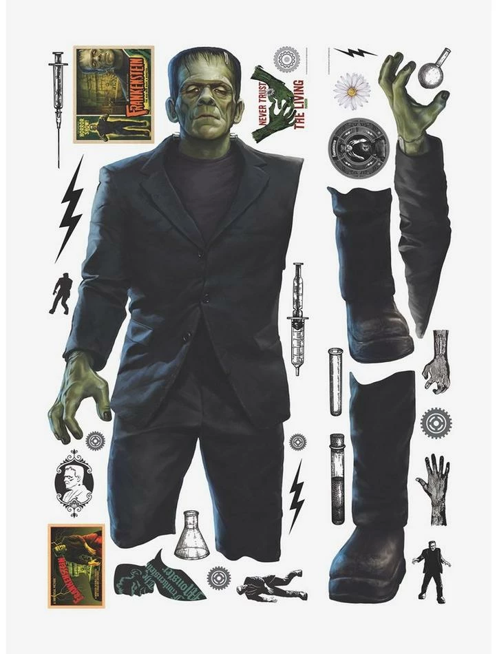 Discount ๐ Universal Monsters Frankenstein Giant Peel & Stick Wall Decals ๐ 1 Discount ๐ Universal Monsters Frankenstein Giant Peel & Stick Wall Decals ๐