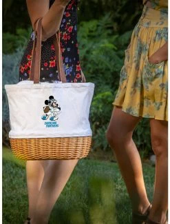 Discount 🧨 Disney Mickey Mouse NFL Carolina Panthers Canvas Willow Basket Tote 👍 -Furniture Outlet Store 19831581 av3