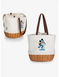 Coupon 🔥 Disney Mickey Mouse NFL Detroit Lions Canvas Willow Basket Tote 🔔 -Furniture Outlet Store 19831729 av4
